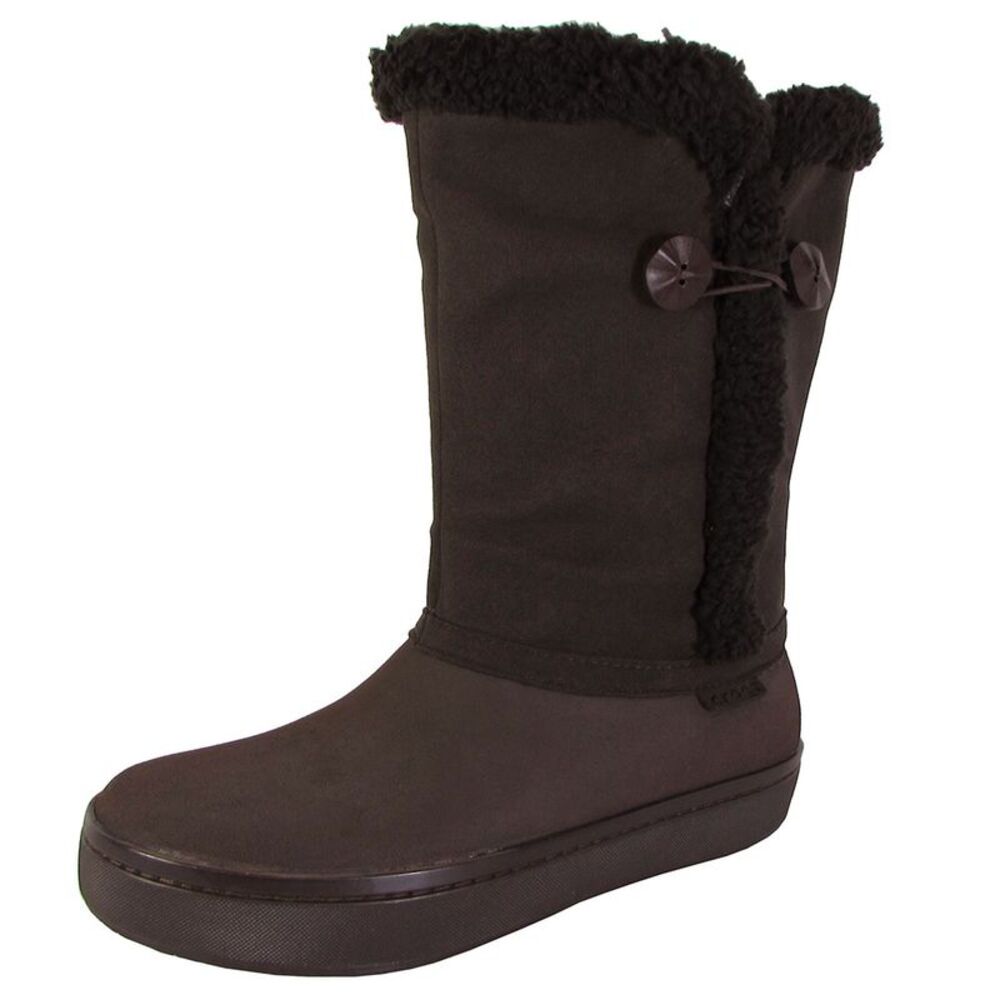 Crocs Womens 'Modessa Synthetic Suede Button' Boots